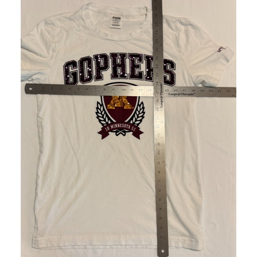 Victoria's Secret Pink University of Minnesota Gophers T-Shirt Women's Size XS - Picture 4 of 4